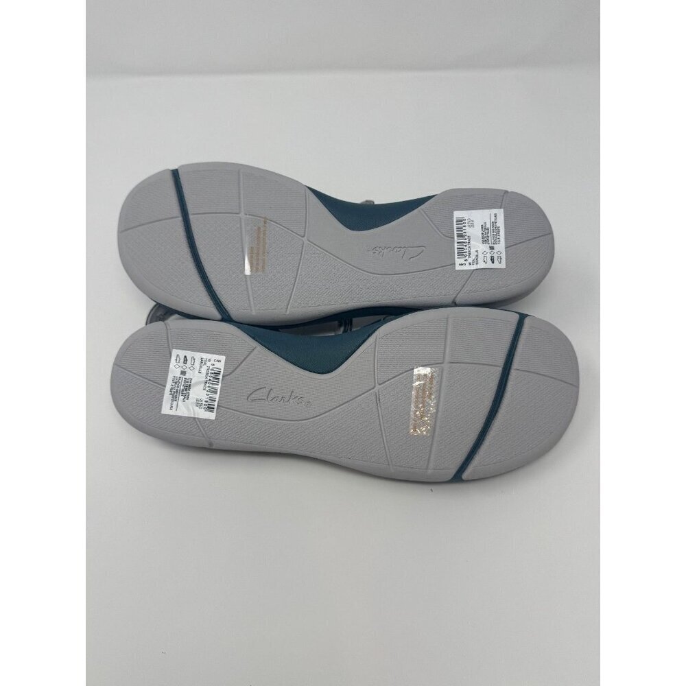 Clarks Women's Tresca Trace Sandal Size 8 Teal Adjustable Strappy - Picture 3 of 7